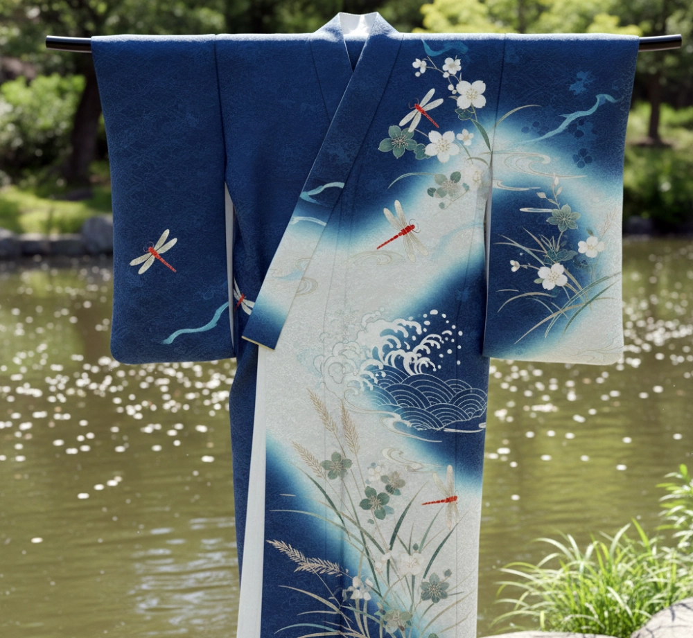 kimono femme Motifs estivaux