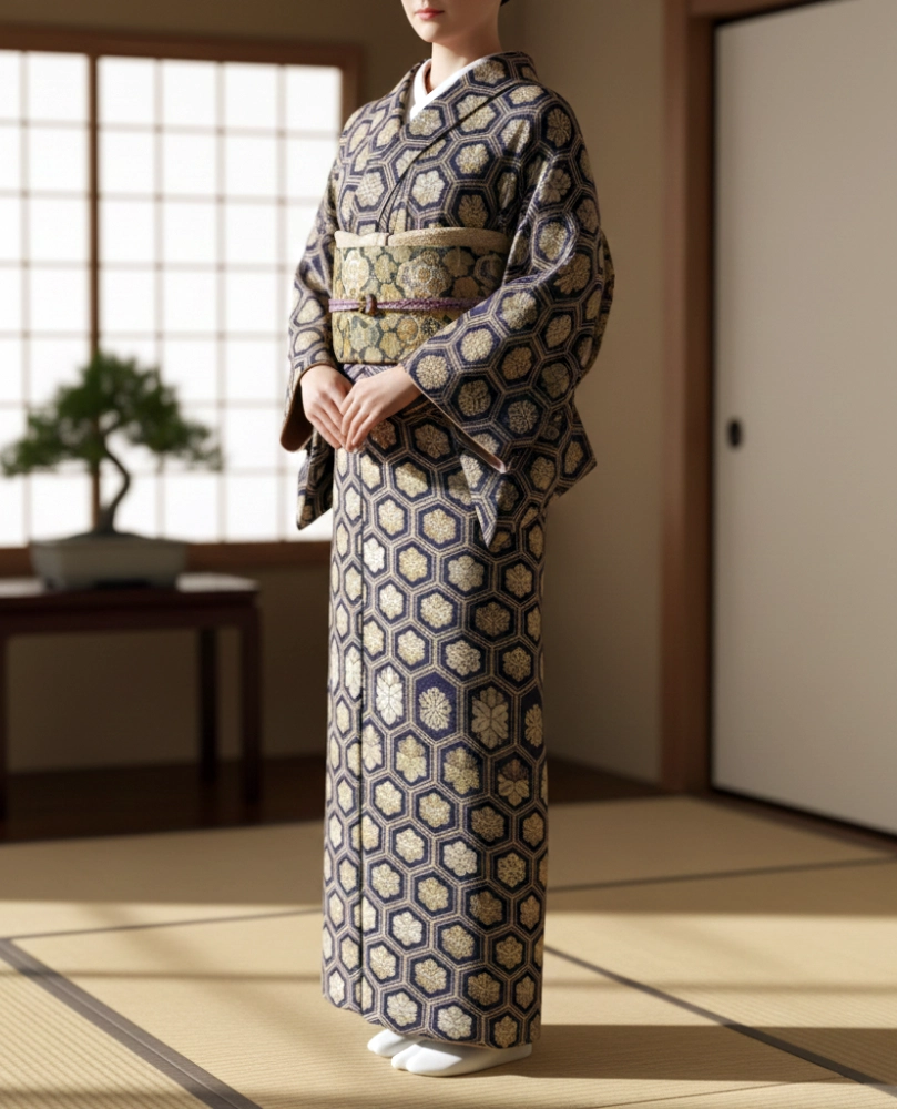 kimono femme motifs kikko carapace de tortue