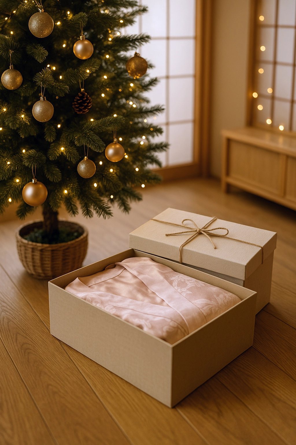 offrir un kimono en soie à Noël