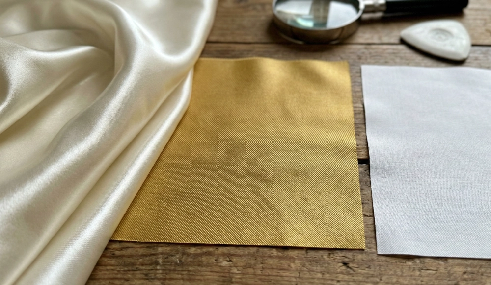 l'armure du tissage de la soie naturelle