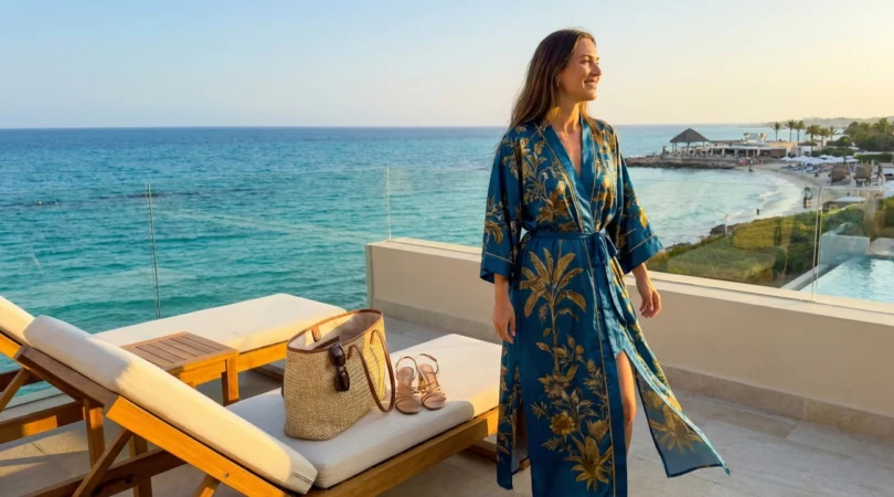 kimono femme en soie pour l'été et les fortes chaleurs