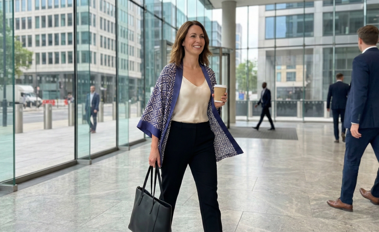 kimono soie look "Business Chic"