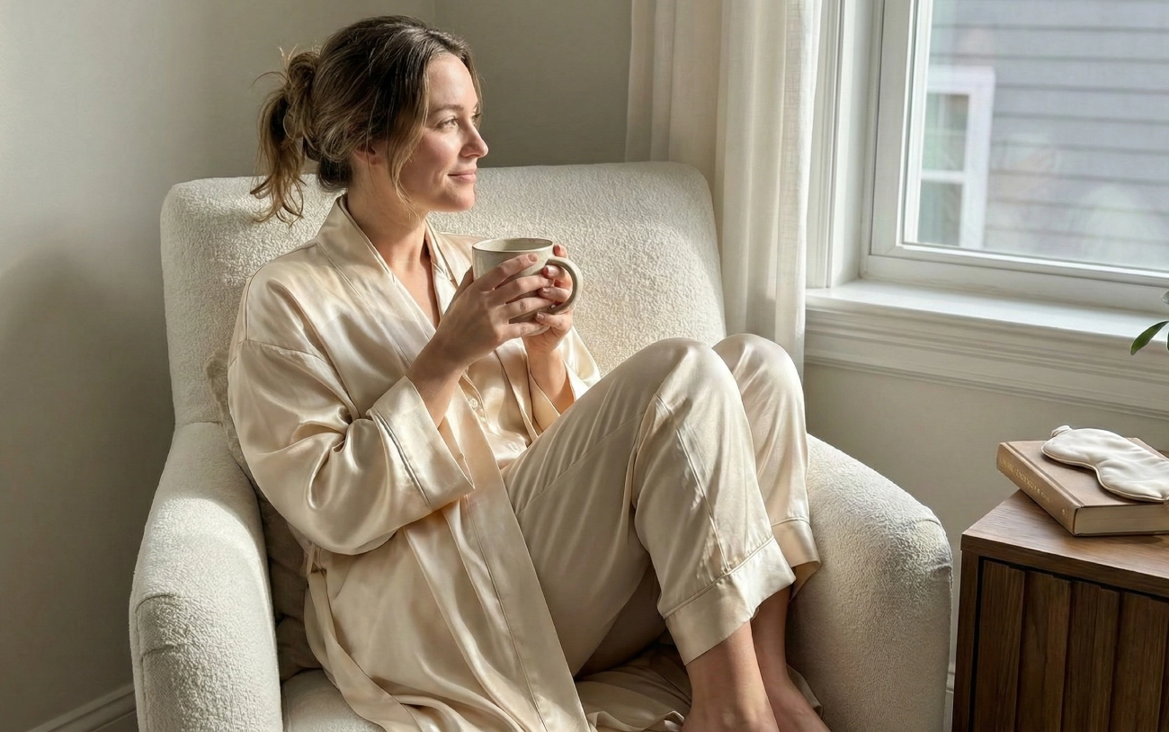 kimono soie look loungewear de luxe