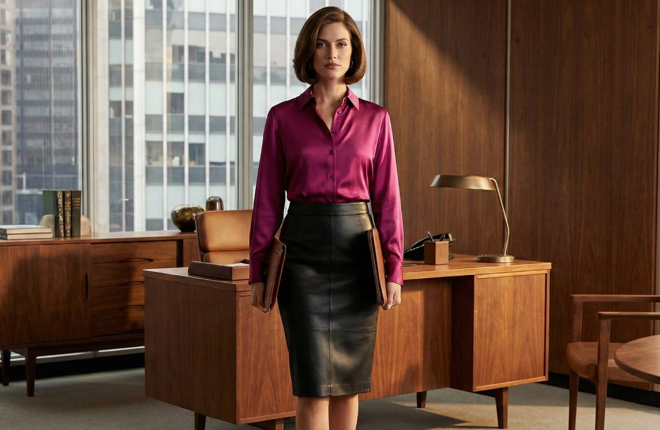 look chemise en soie Mad Men" moderne