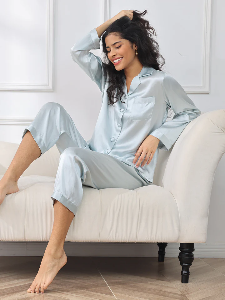 pyjama femme en soie naturelle pour la nuit