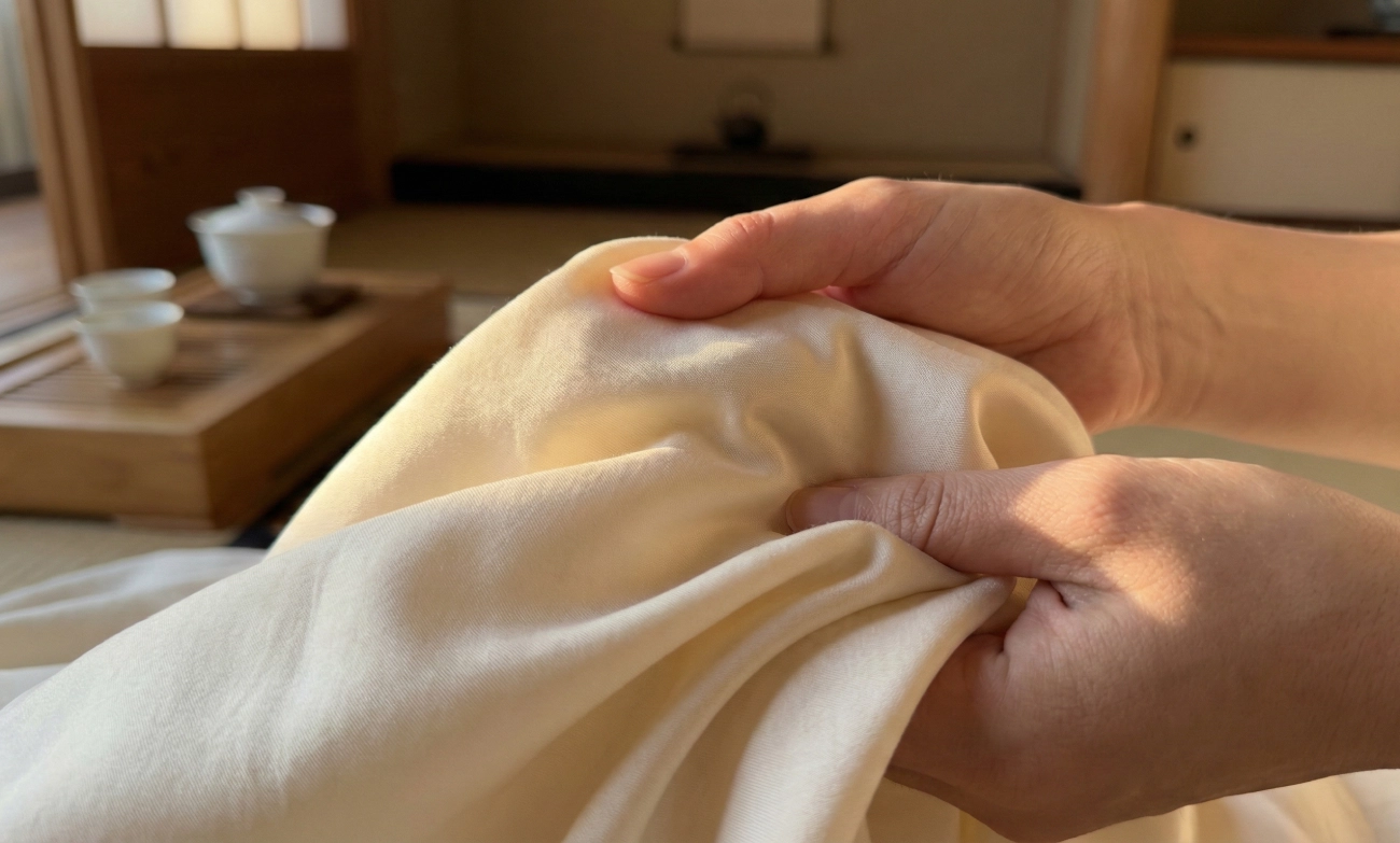 reconnaitre vraie soie naturelle avec le test du toucher