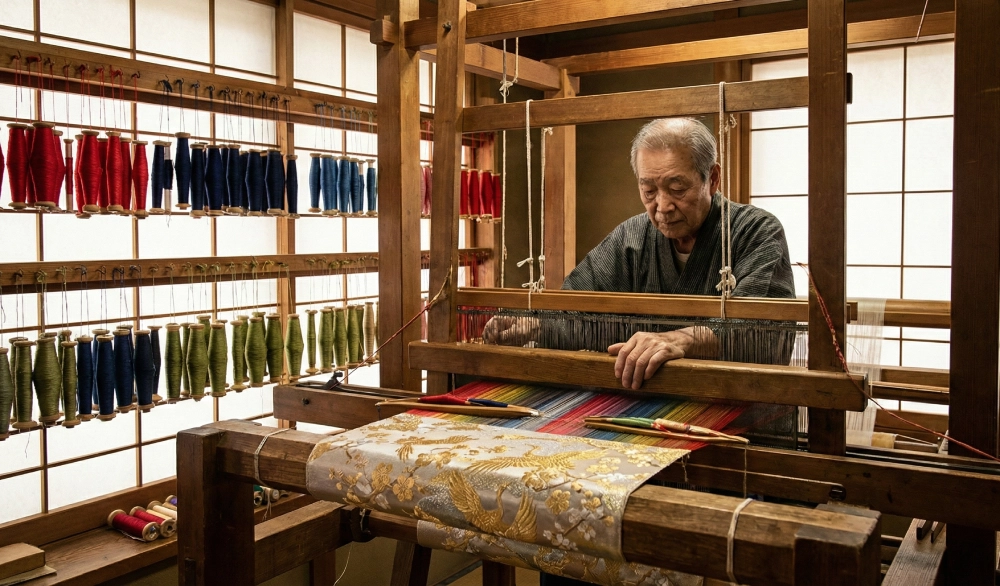 tissage japonais de la soie technique de Nishijin